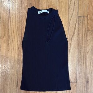 Zara Black Cut-Out Tank Top
